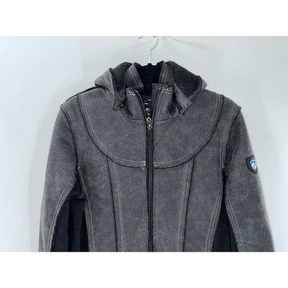 Women's Kuhl Dani Sherpa Trench Coat In Raven Size M - Picture 2 of 9